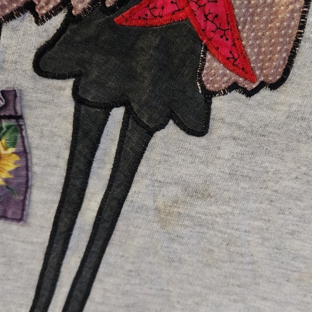 90s Gray Crow‎ Grandmacore Sweatshirt - Picture 6 of 6